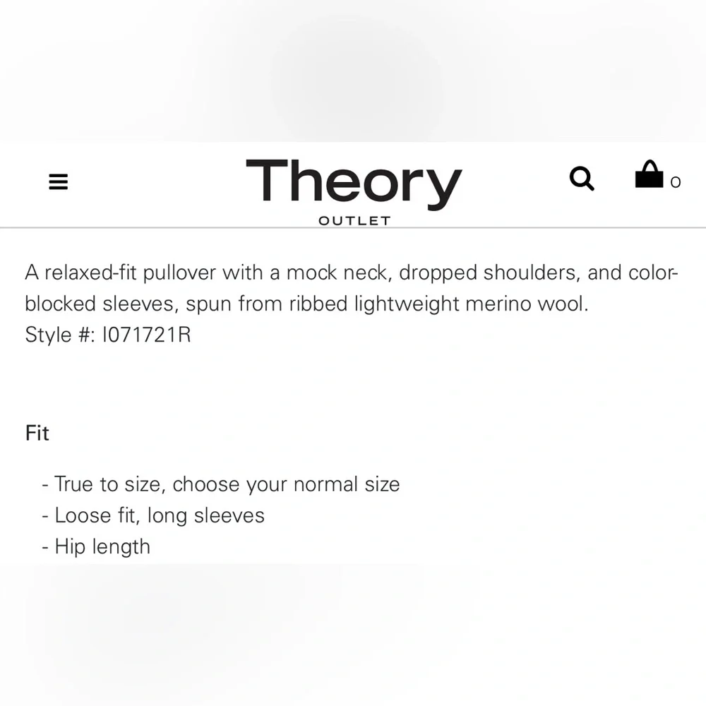 Theory Merino Wool Colorblock Taupe Combo Soft Luster Sweater size M